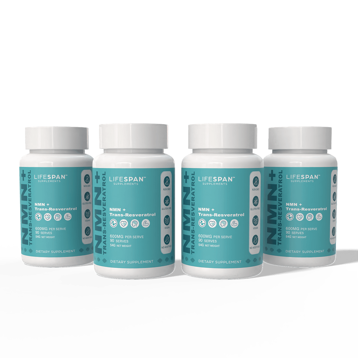 NMN + Trans-Resveratrol | 4 Pack - Lifespan Supplements