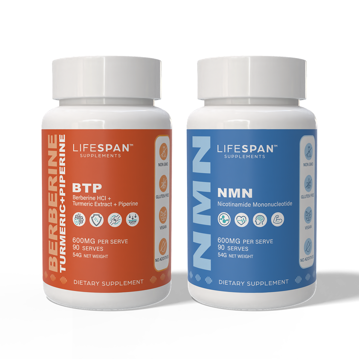 Lifespan Supplements BTP - Berberine, Turmeric and Piperine for Weight Management - 90 serves Bottle
