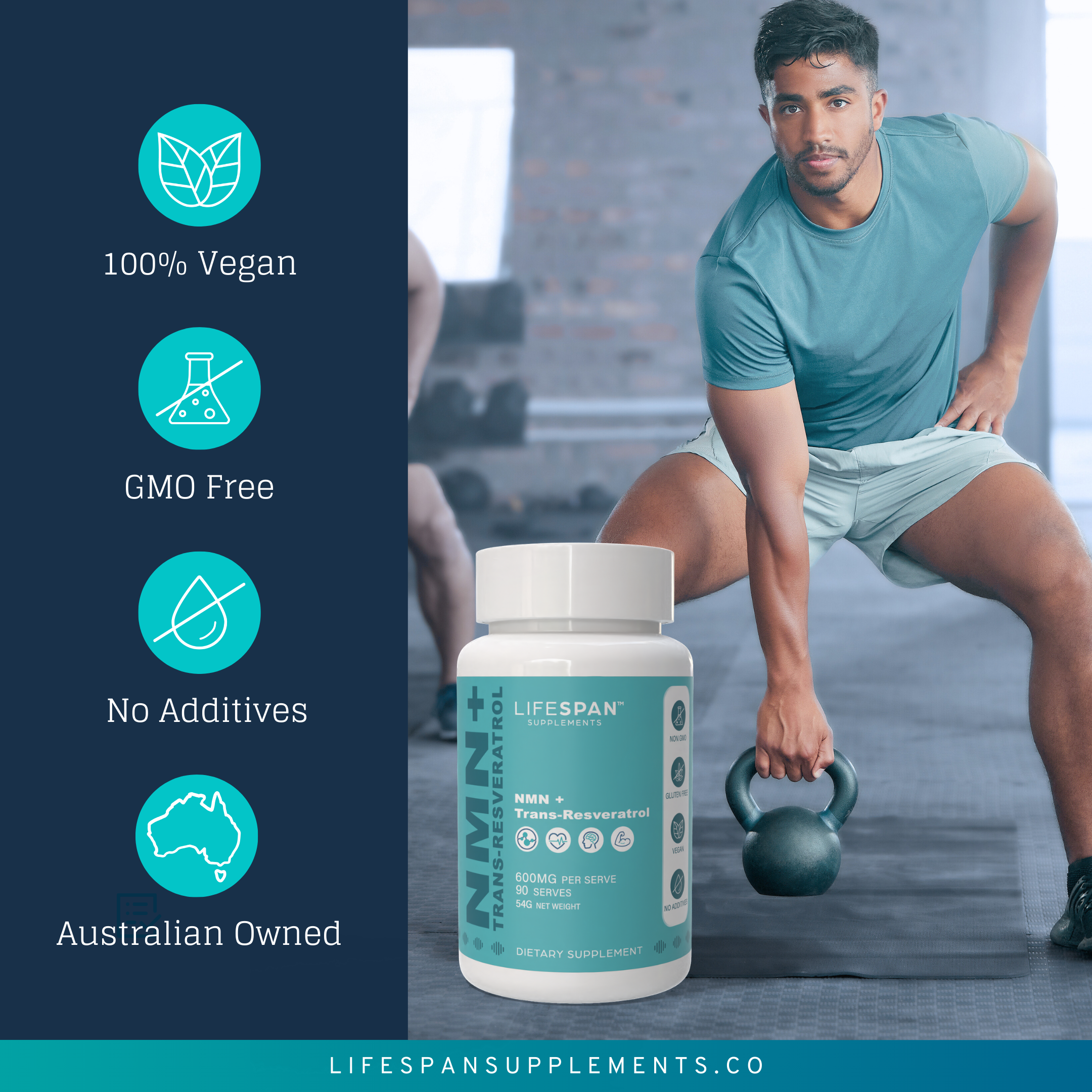 NMN + Trans-Resveratrol | 30 Capsules